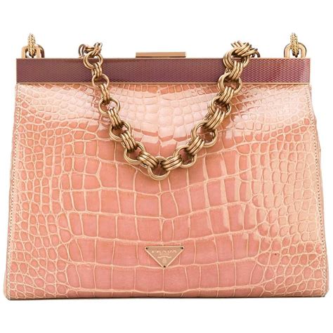 prada milano pink alligator pinkhandbag|prada crocodile handbags.